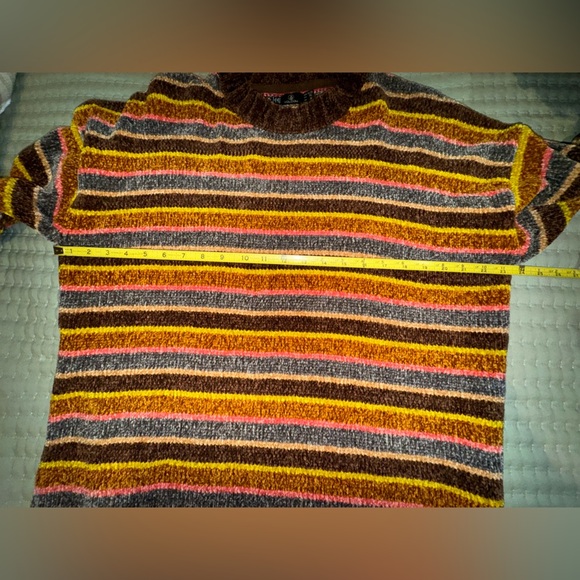 Volcom bubbletea dress, dark chocolate, pink yellow striped. Size XL Super soft - Picture 5 of 12